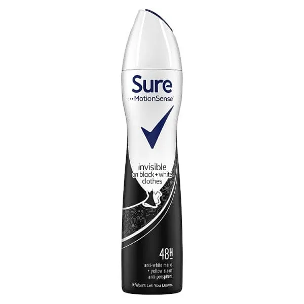 SURE MOTION INISIBLE BLACK&WHITE