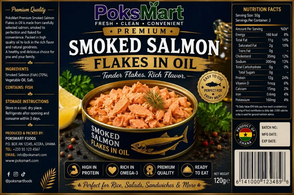 SMOKED SALMOM FLAKES IN OIL