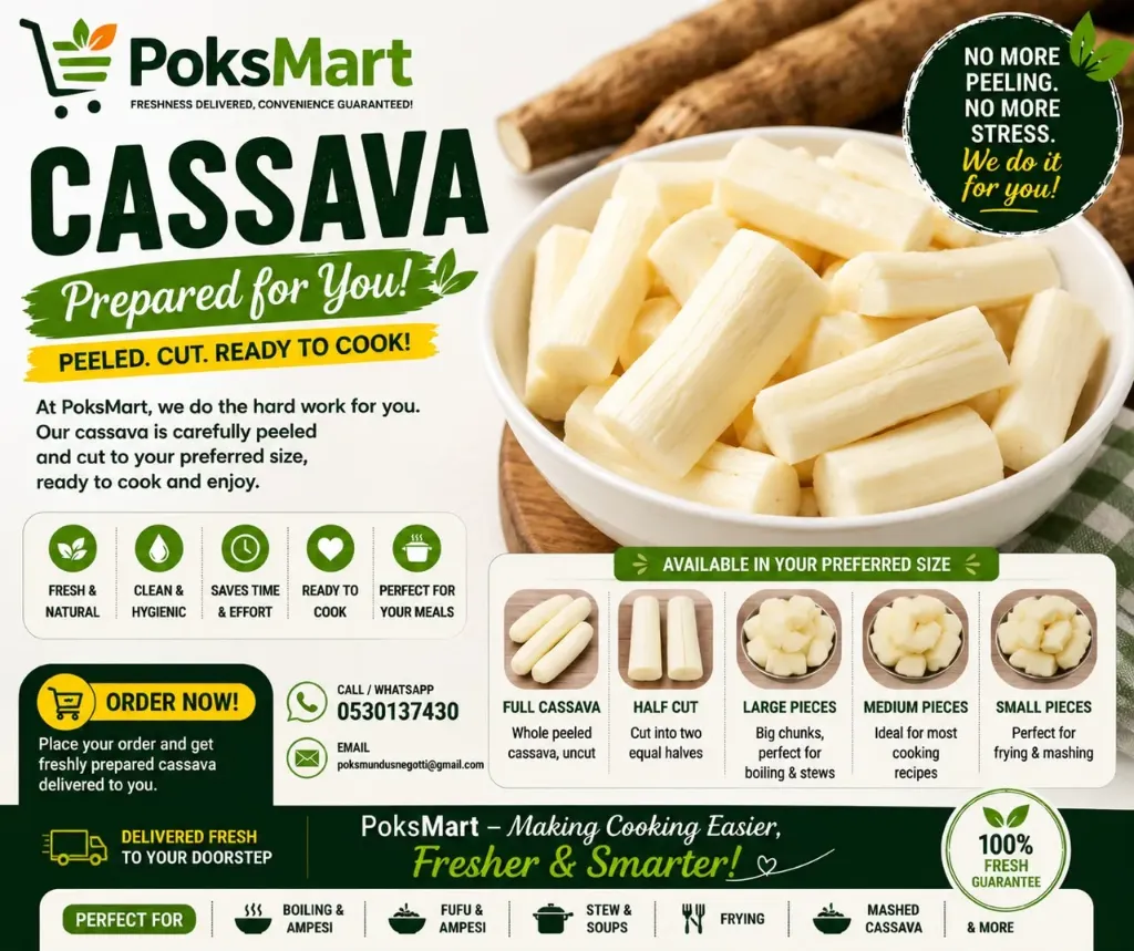 PoksMart Fresh Prepared Cassava 🌿