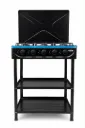 -Burner Gas Cooker with Storage Stand